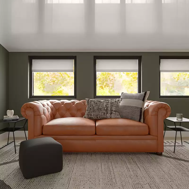 Classic, Industrial Living Room Design by Havenly Interior Designer Marisa