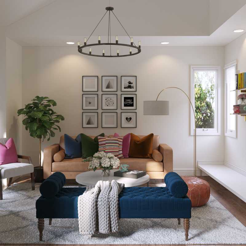 Classic, Eclectic Living Room Design by Havenly Interior Designer Sara