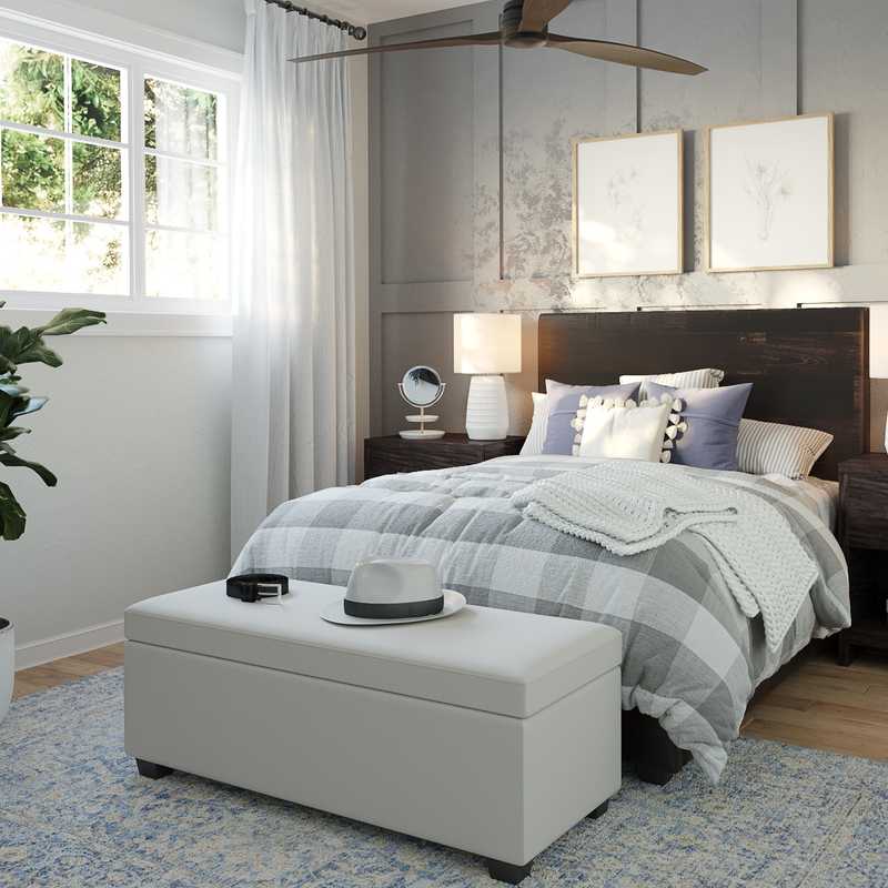 Coastal, Farmhouse, Transitional Bedroom Design by Havenly Interior Designer Amelia