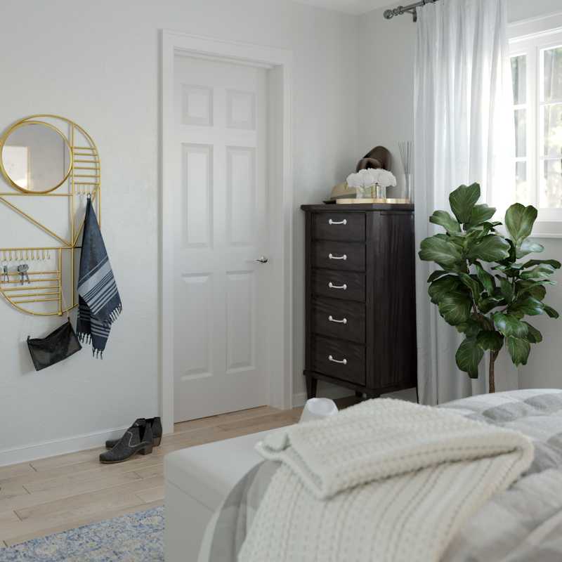 Coastal, Farmhouse, Transitional Bedroom Design by Havenly Interior Designer Amelia