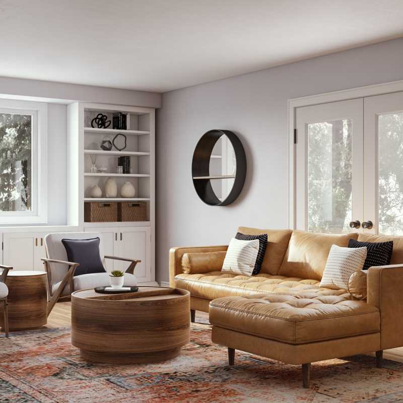 Eclectic, Bohemian, Midcentury Modern Living Room Design by Havenly Interior Designer Jacqueline