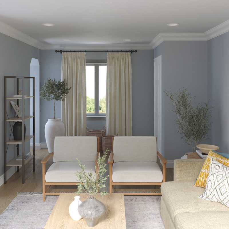 Classic, Bohemian, Coastal Living Room Design by Havenly Interior Designer Rebecca