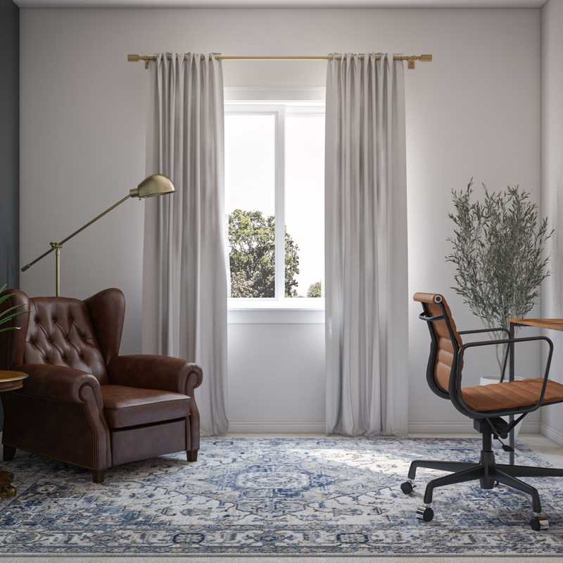 Contemporary Living Room Design by Havenly Interior Designer Paula