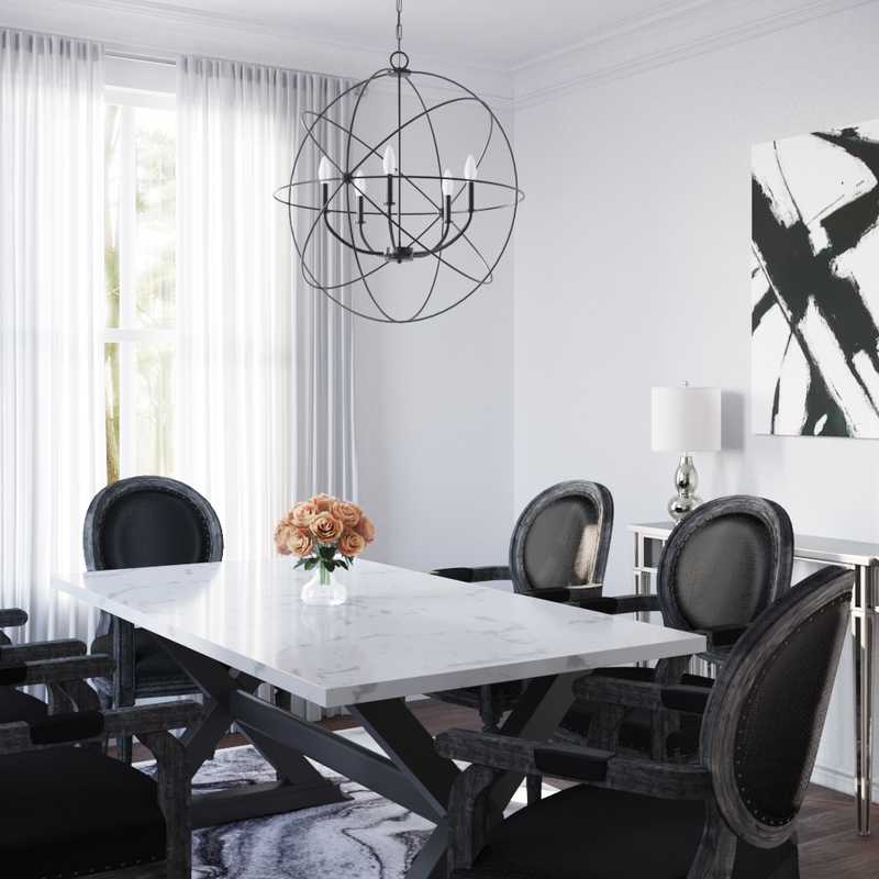 Contemporary Dining Room Design by Havenly Interior Designer Xiaoxiao