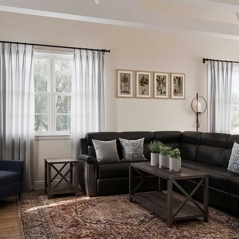 Farmhouse, Rustic Living Room Design by Havenly Interior Designer Priscila