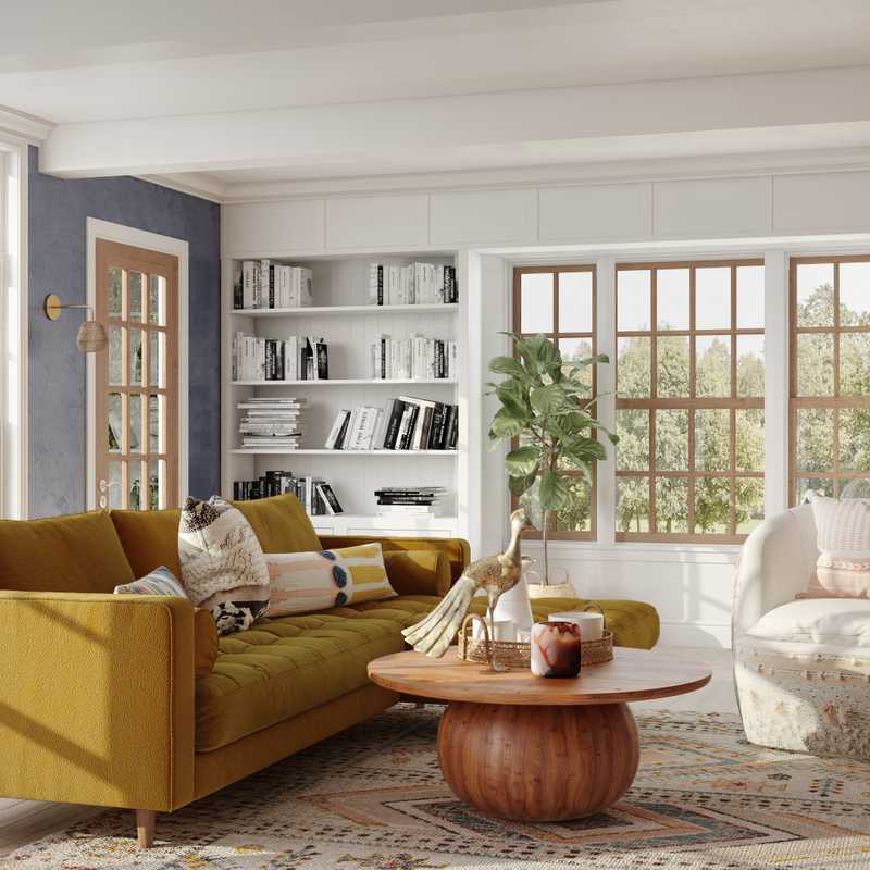 Eclectic, Bohemian, Global Living Room Design by Havenly Interior Designer Sarice