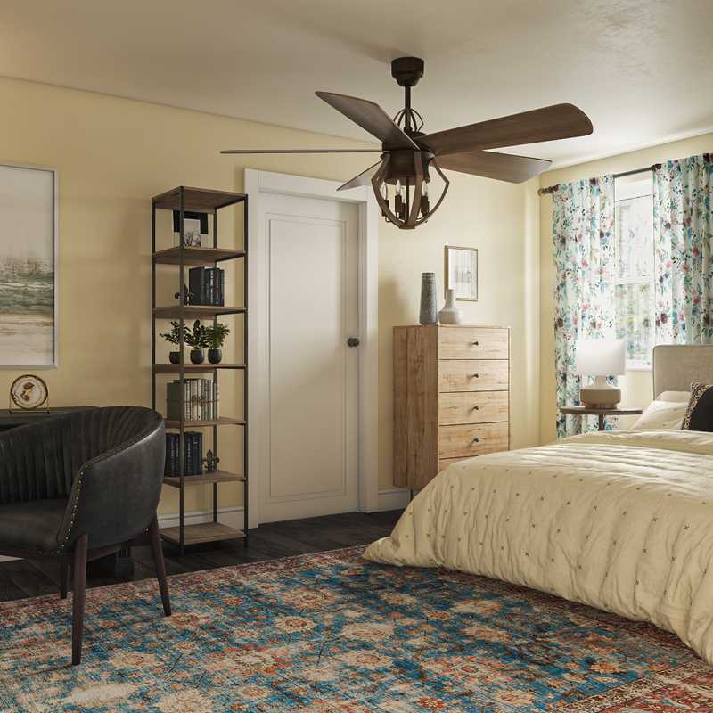 Industrial, Traditional, Rustic, Vintage Bedroom Design by Havenly Interior Designer Julia