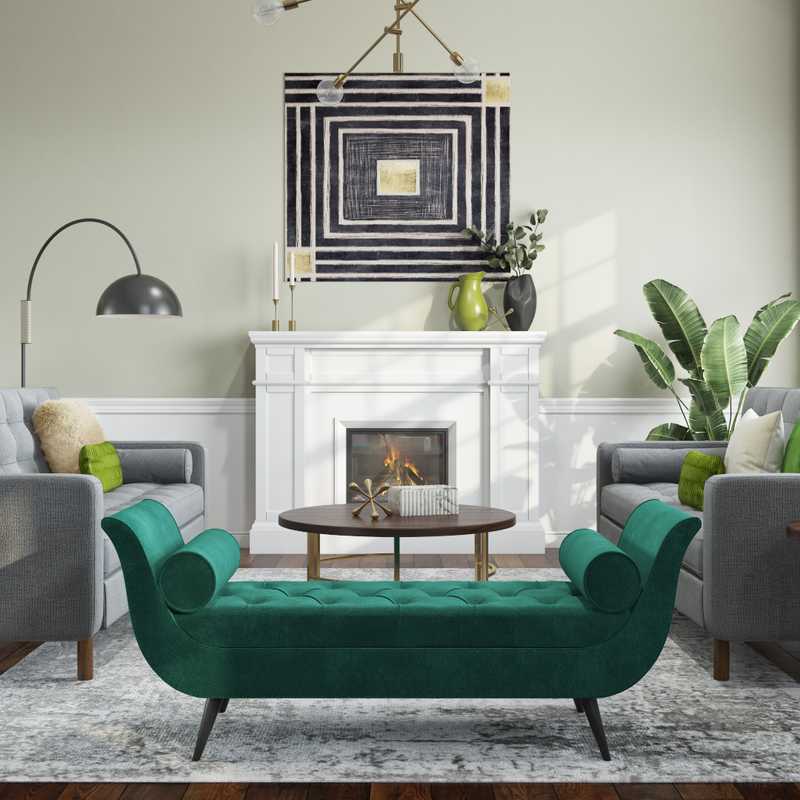 Modern, Glam Living Room Design by Havenly Interior Designer Allison