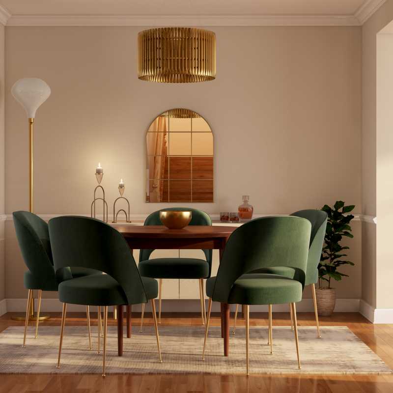 Glam Dining Room Design by Havenly Interior Designer Marisol