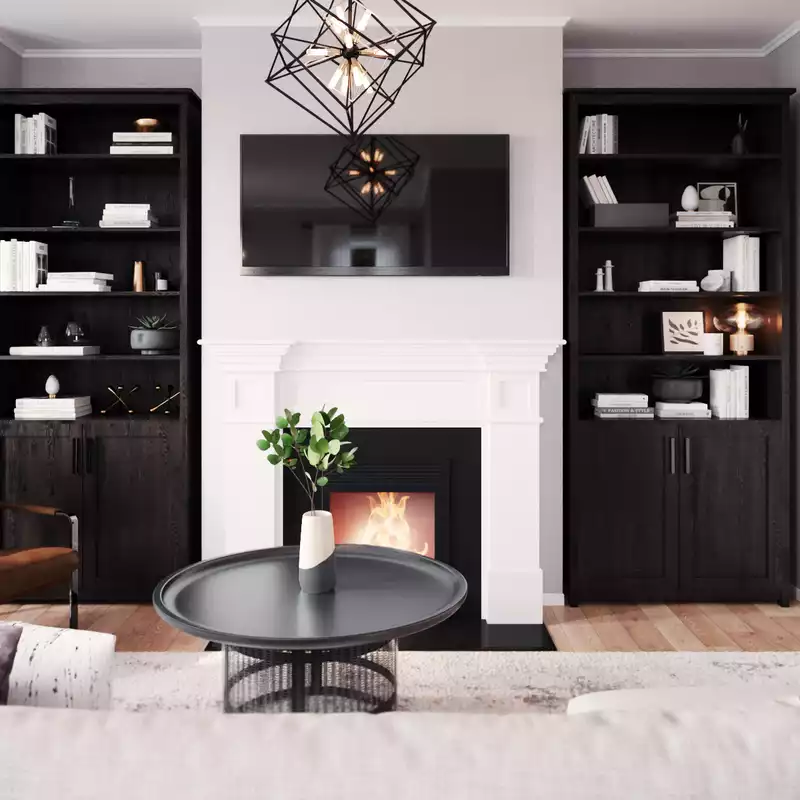 Contemporary, Modern, Industrial Living Room Design by Havenly Interior Designer Danielle