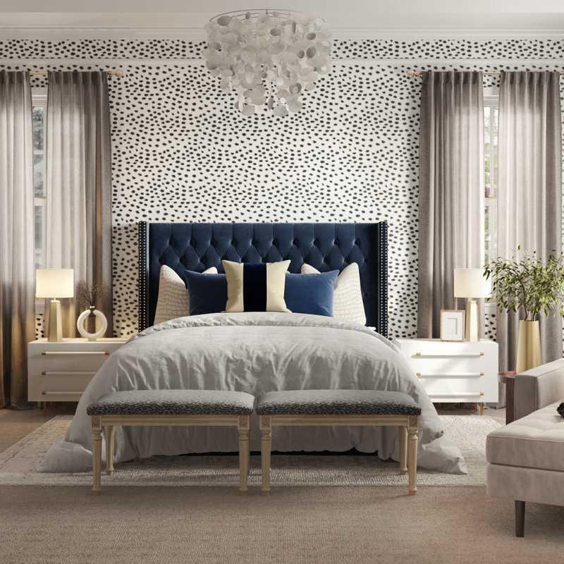 Contemporary, Modern, Glam Bedroom Design by Havenly Interior Designer Athina