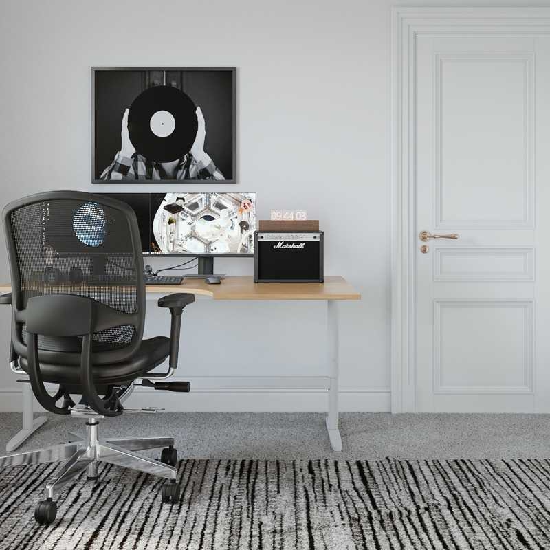 Modern, Midcentury Modern Office Design by Havenly Interior Designer Taylor