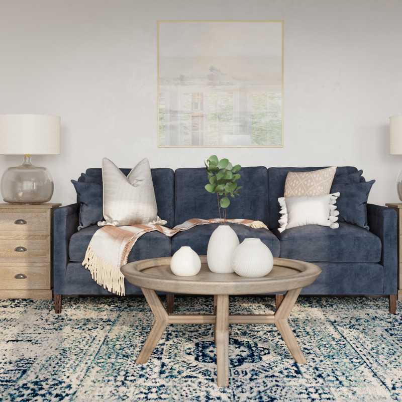 Farmhouse, Transitional Living Room Design by Havenly Interior Designer Sarah