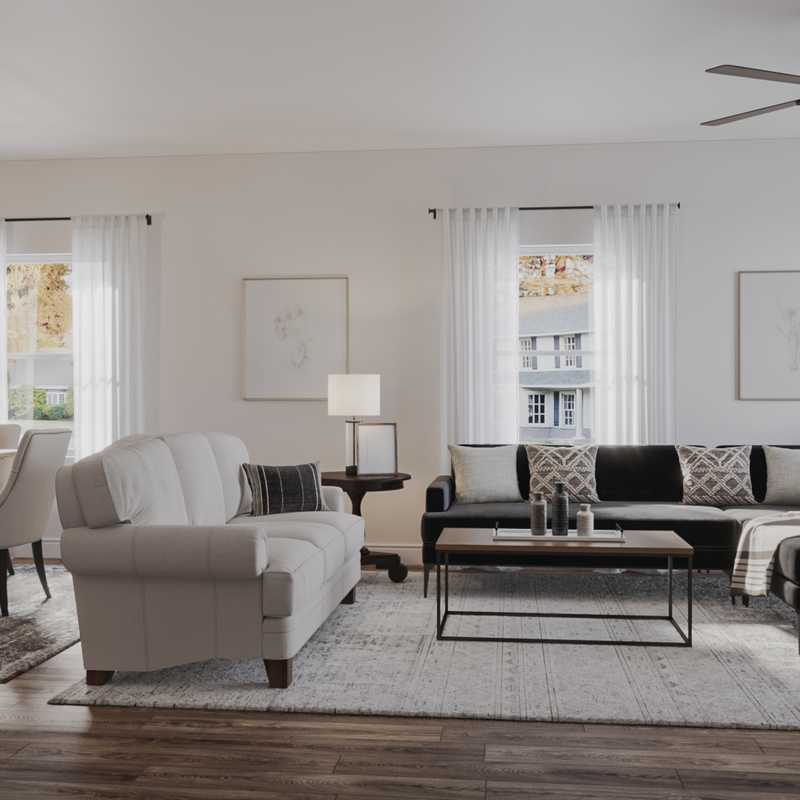 Farmhouse, Rustic Living Room Design by Havenly Interior Designer Samantha