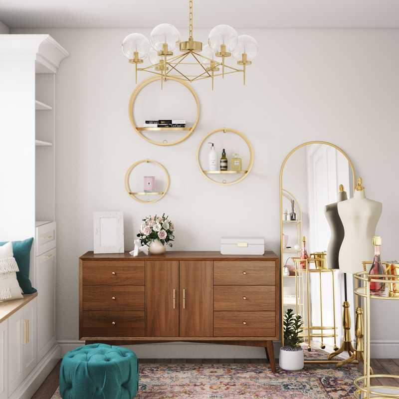 Modern, Bohemian, Glam Office Design by Havenly Interior Designer Legacy