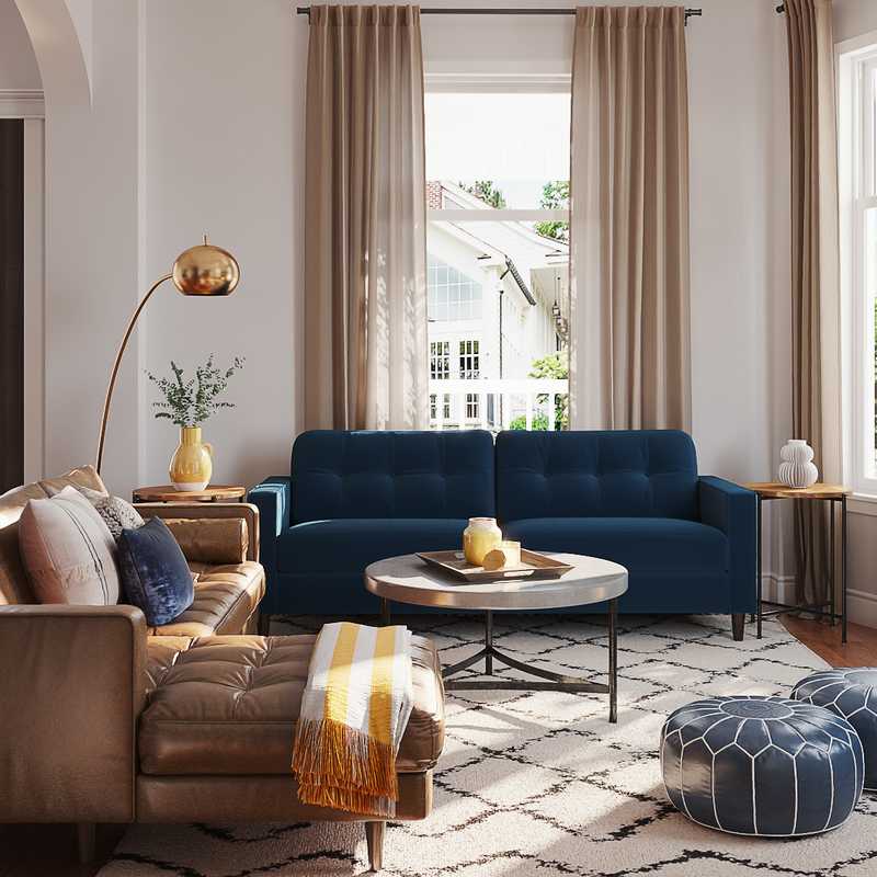 Midcentury Modern Living Room Design by Havenly Interior Designer Danahe