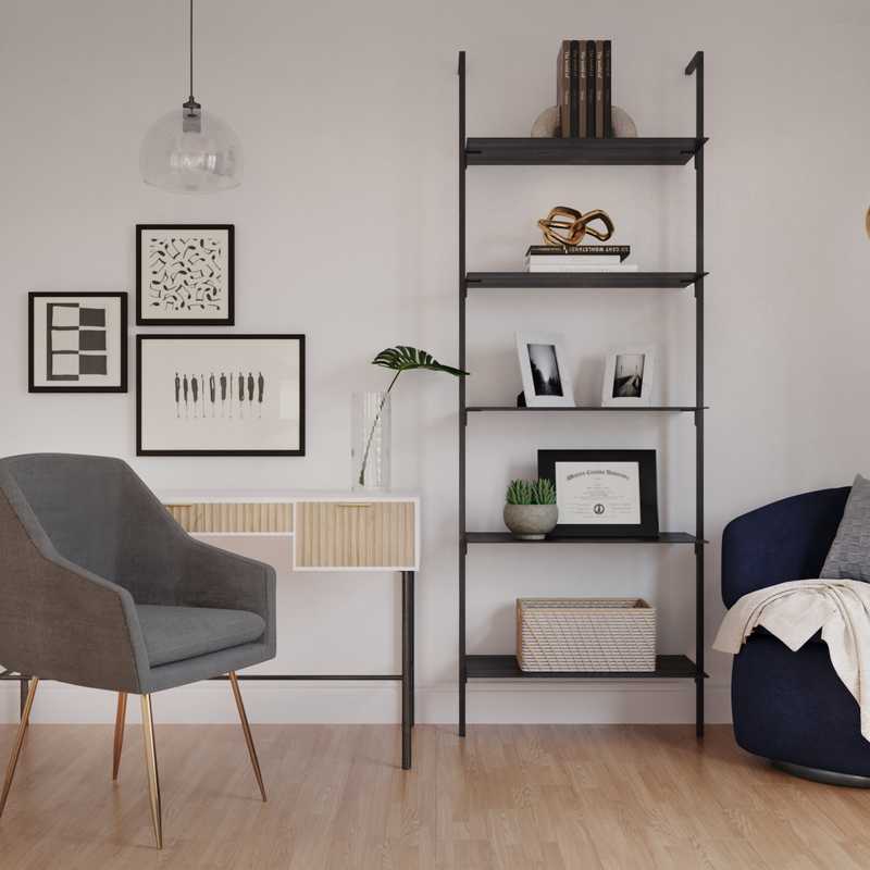 Bohemian, Midcentury Modern Bedroom Design by Havenly Interior Designer Maria