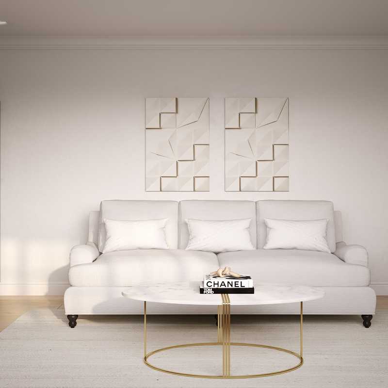 Contemporary, Modern, Glam, Minimal Living Room Design by Havenly Interior Designer Courtney