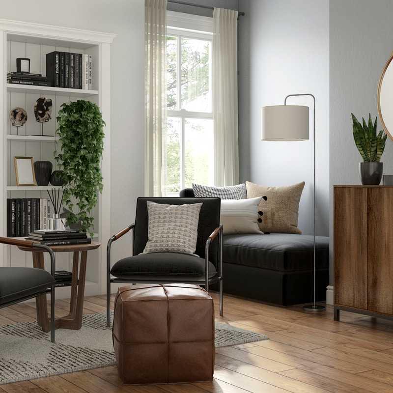 Bohemian, Scandinavian Living Room Design by Havenly Interior Designer Rachel