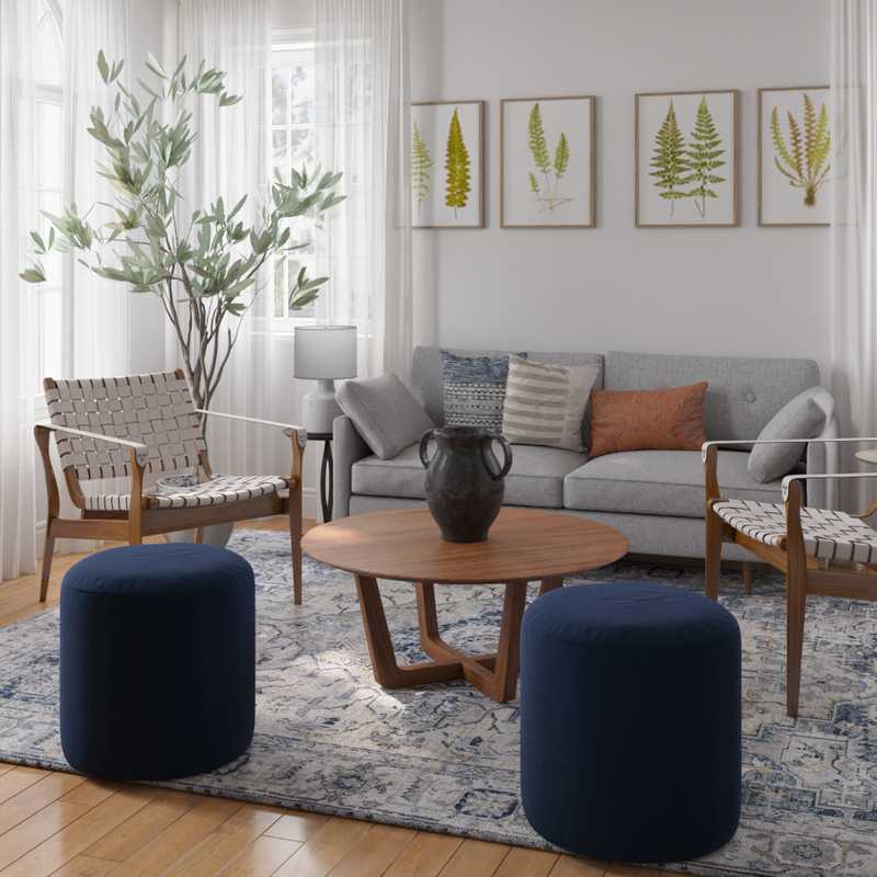 Modern, Bohemian, Industrial Living Room Design by Havenly Interior Designer Delia