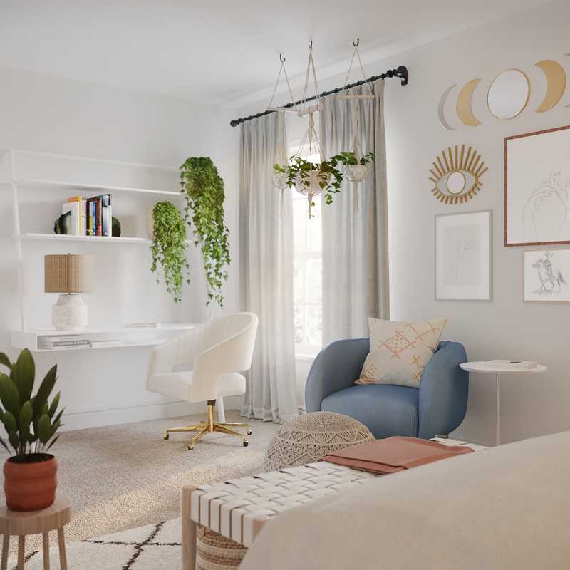 Modern, Eclectic, Bohemian, Minimal, Scandinavian Bedroom Design by Havenly Interior Designer Anais