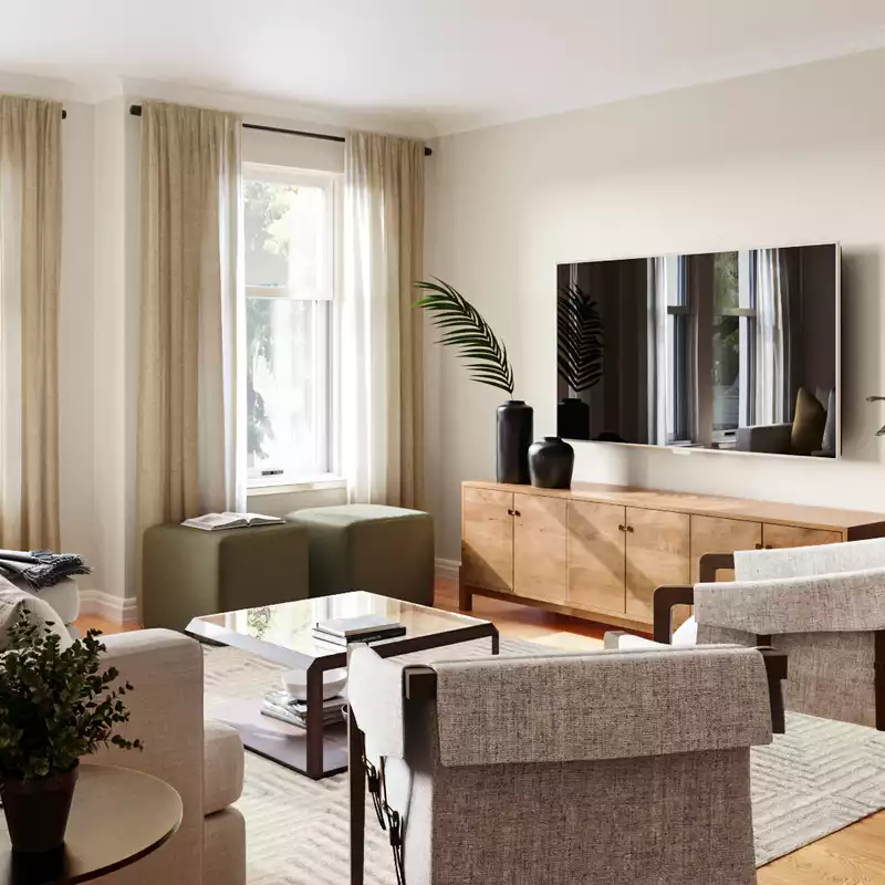 Modern, Eclectic Living Room Design by Havenly Interior Designer Xiomara