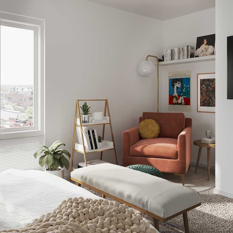 Eclectic, Bohemian, Midcentury Modern Bedroom Design by Havenly Interior Designer Kristin