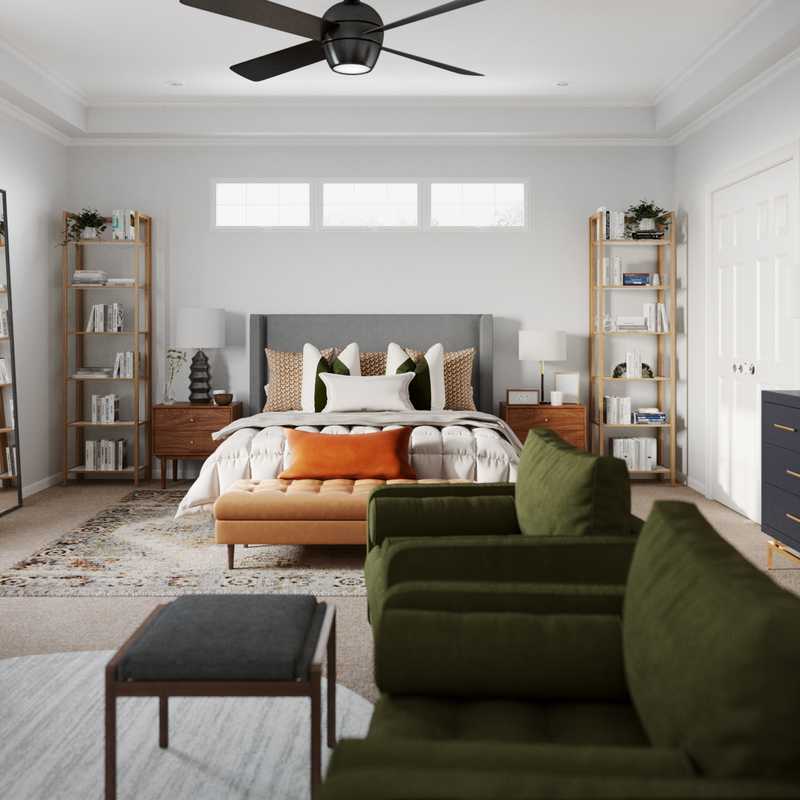 Modern, Midcentury Modern Bedroom Design by Havenly Interior Designer Ambar