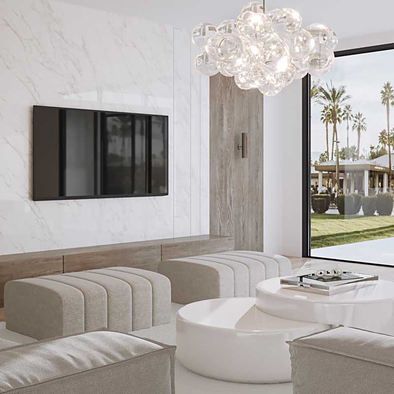 Contemporary, Coastal, Minimal Living Room Design by Havenly Interior Designer Courtney