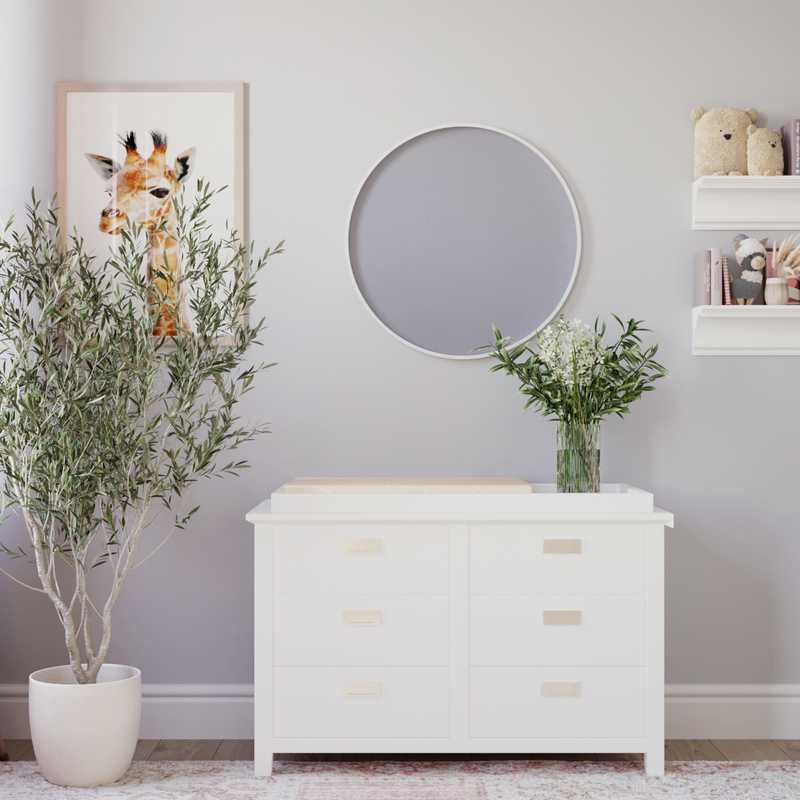 Bohemian, Transitional Nursery Design by Havenly Interior Designer Anny