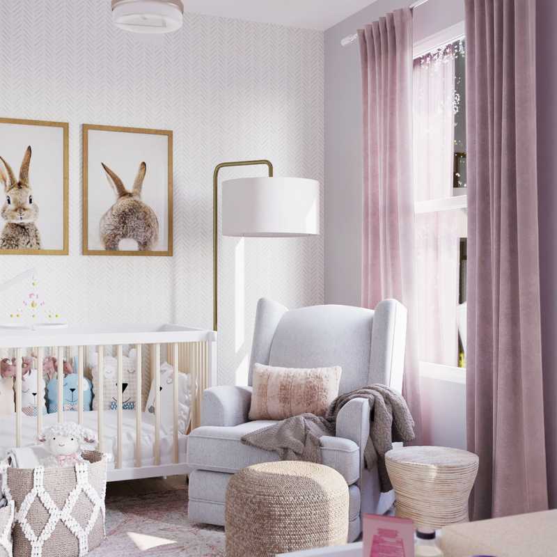 Bohemian, Transitional Nursery Design by Havenly Interior Designer Anny