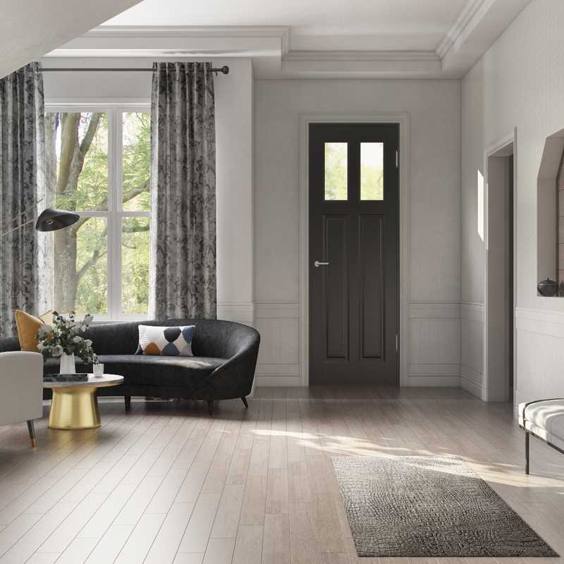 Contemporary Living Room Design by Havenly Interior Designer Ashanti