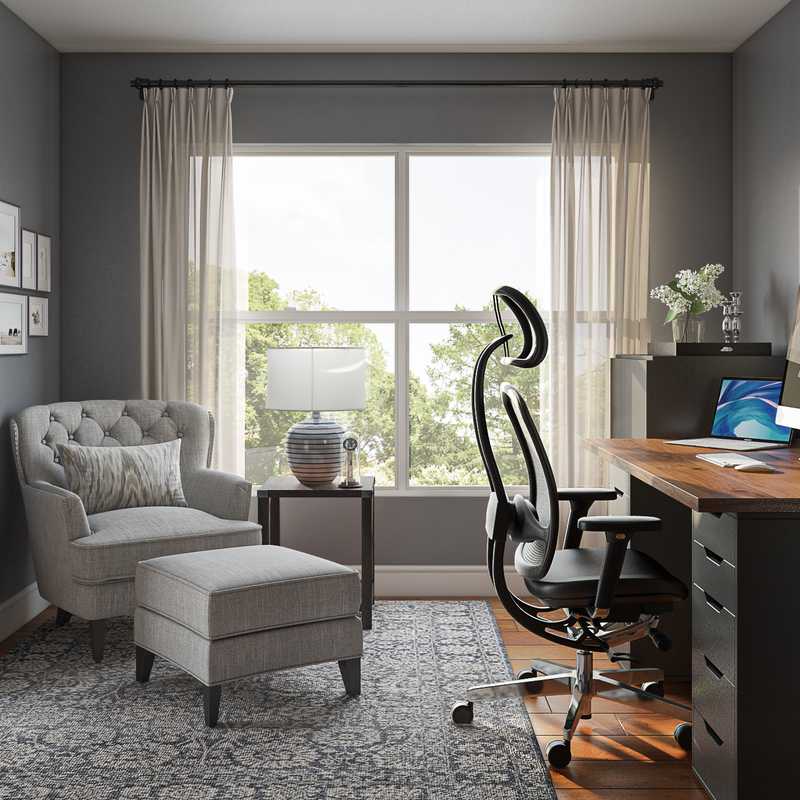 Classic, Farmhouse Office Design by Havenly Interior Designer Samantha