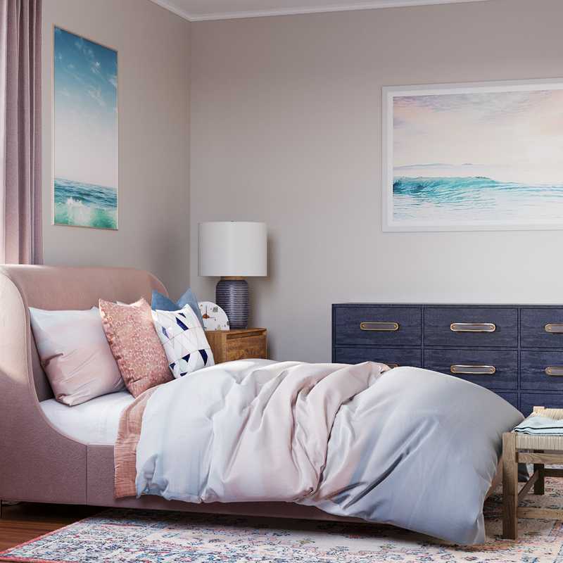 Modern, Bohemian, Glam Bedroom Design by Havenly Interior Designer Carla