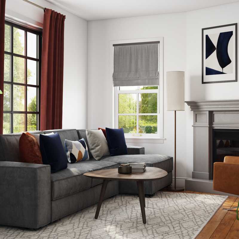 Modern Living Room Design by Havenly Interior Designer Sawyer