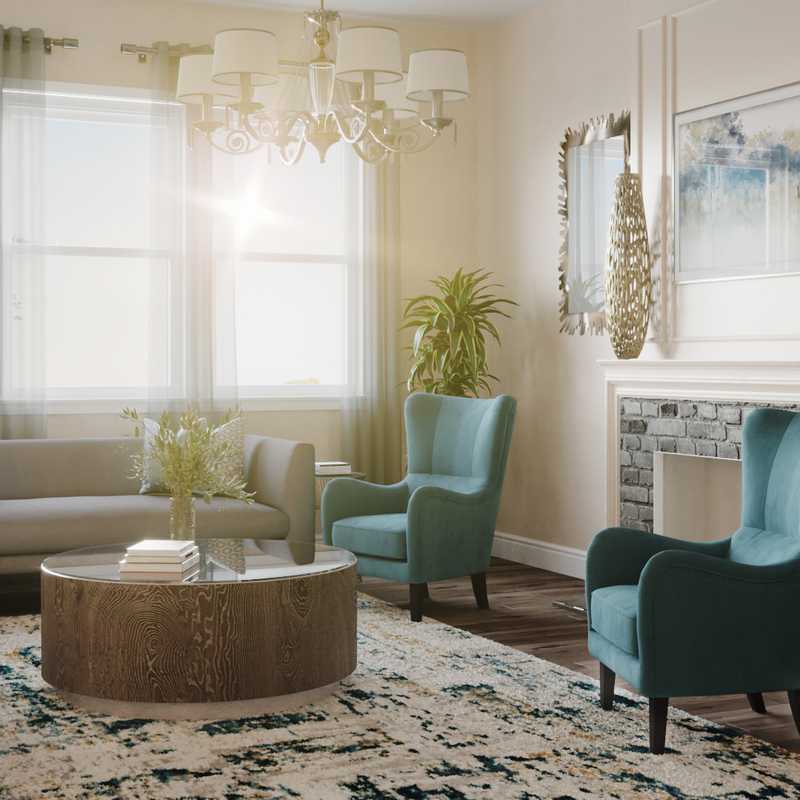 Contemporary, Modern, Glam Living Room Design by Havenly Interior Designer Mariya
