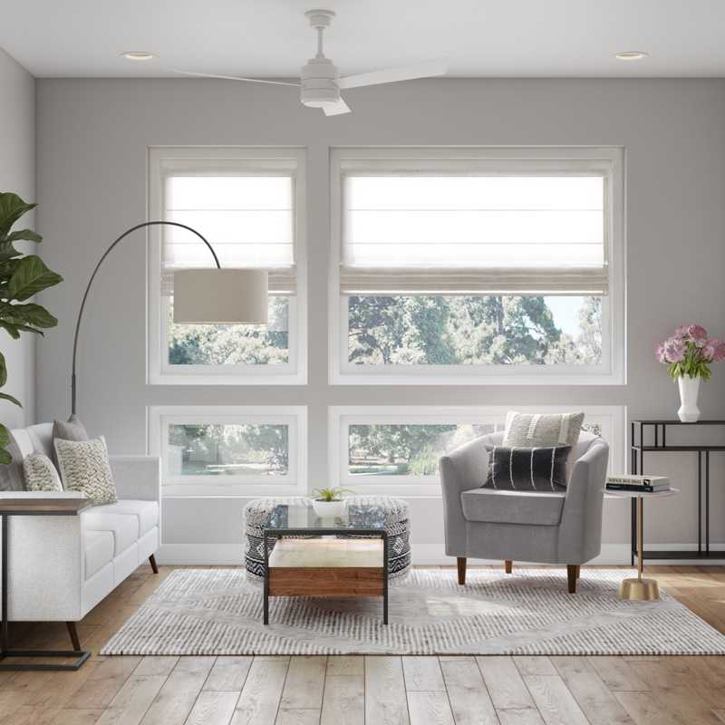 Modern, Eclectic, Bohemian, Midcentury Modern Living Room Design by Havenly Interior Designer Sable