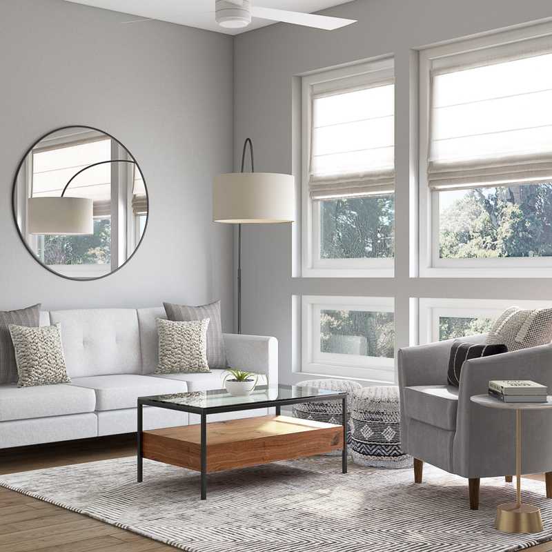 Modern, Eclectic, Bohemian, Midcentury Modern Living Room Design by Havenly Interior Designer Sable