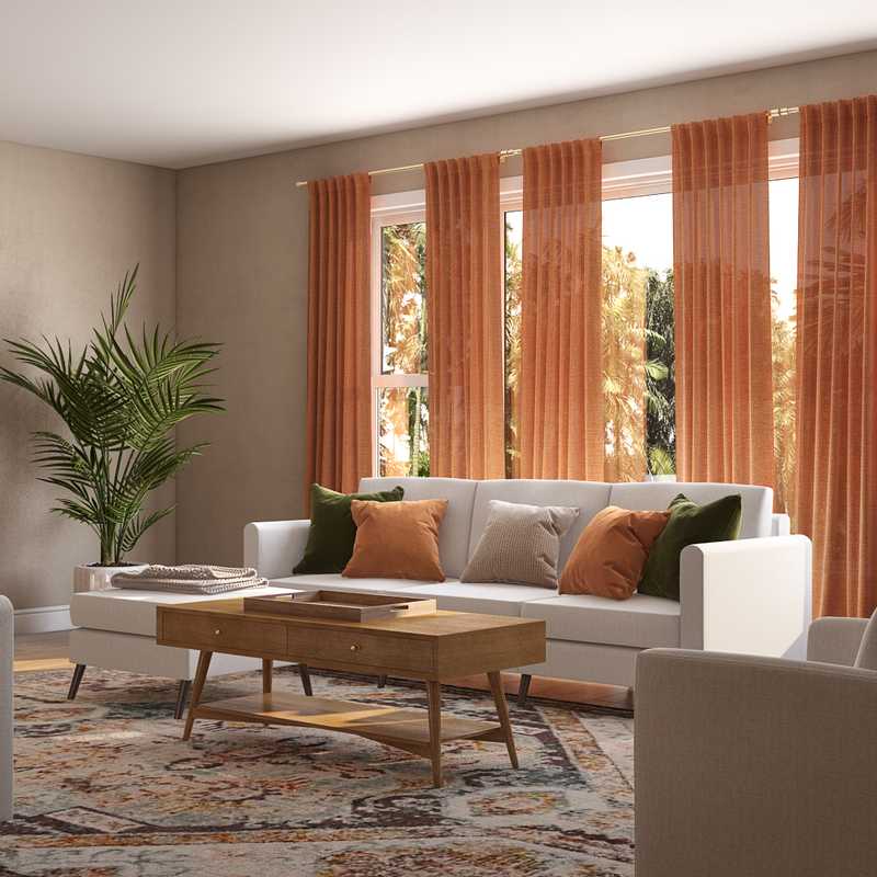 Bohemian, Midcentury Modern, Scandinavian Living Room Design by Havenly Interior Designer Tabithalynn