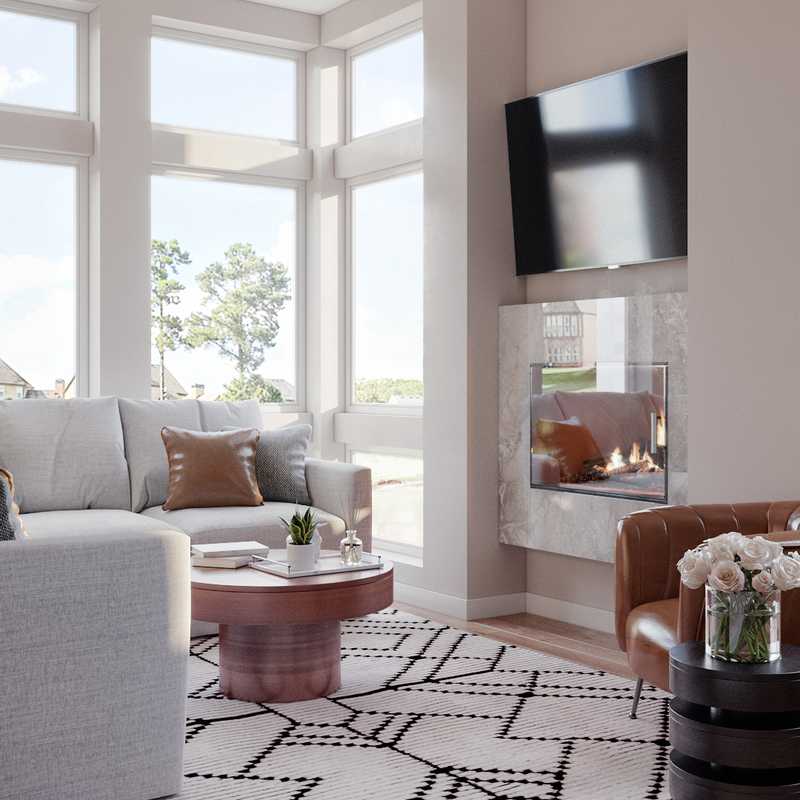 Midcentury Modern Living Room Design by Havenly Interior Designer Carla