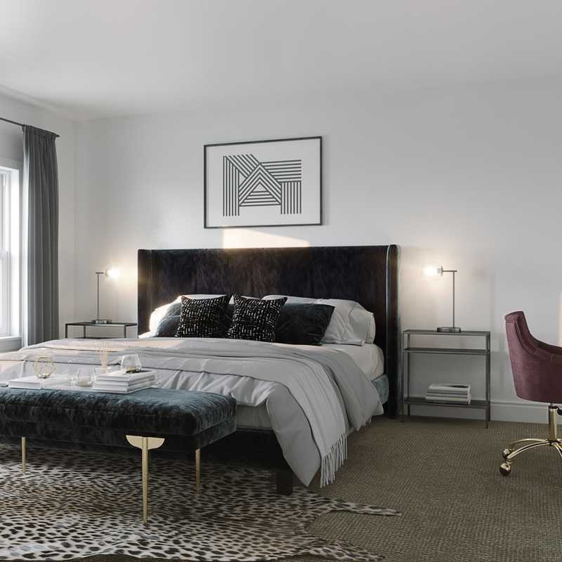 Glam, Industrial, Midcentury Modern Living Room Design by Havenly Interior Designer Luana