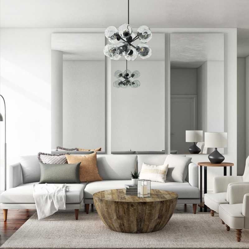 Contemporary Living Room Design by Havenly Interior Designer Maria