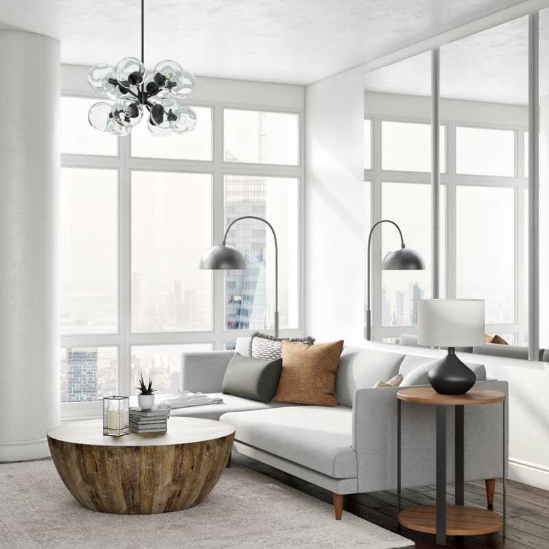 Contemporary Living Room Design by Havenly Interior Designer Maria