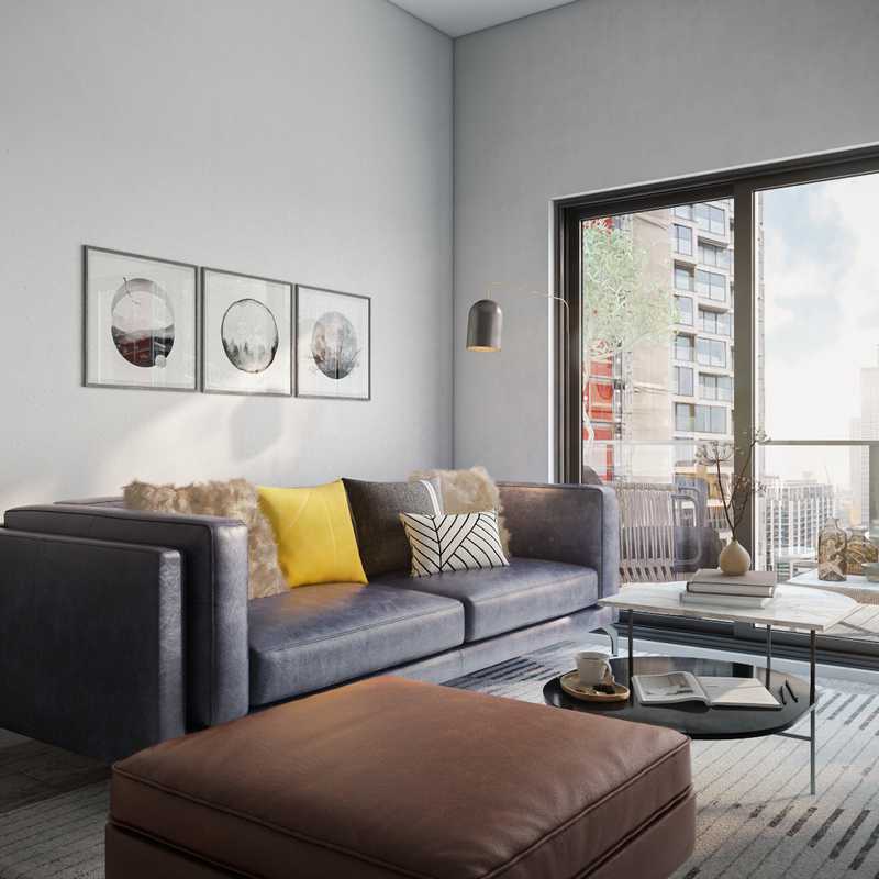 Contemporary, Modern Living Room Design by Havenly Interior Designer Nicollette