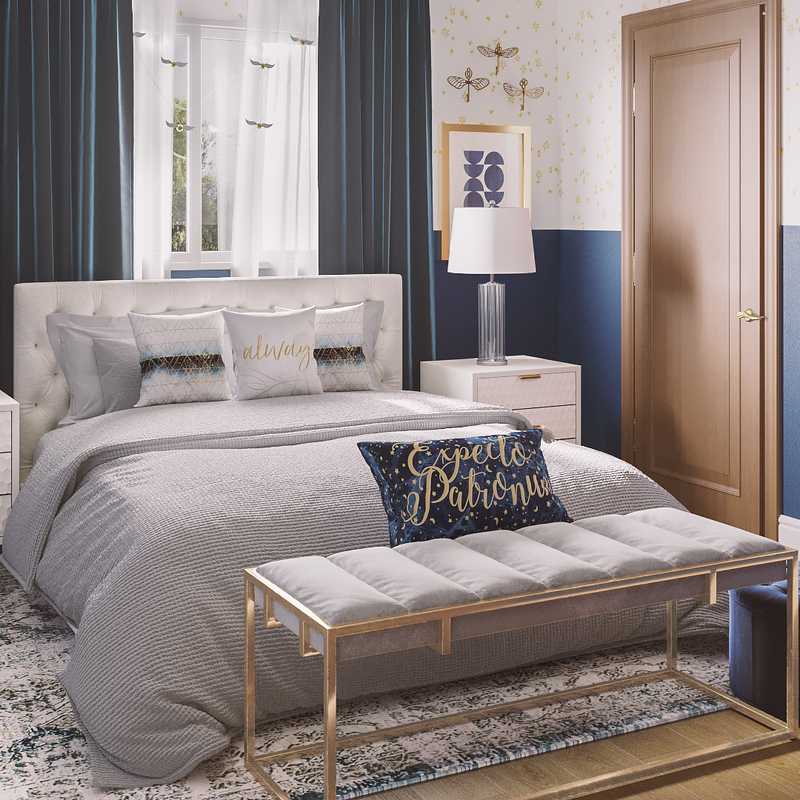 Modern, Glam Bedroom Design by Havenly Interior Designer Caitlin
