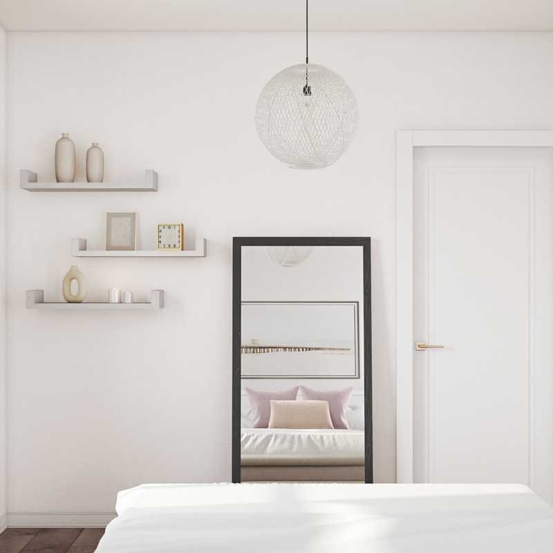 Coastal, Glam, Minimal Bedroom Design by Havenly Interior Designer Maria