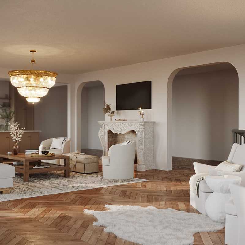 Contemporary, Glam Living Room Design by Havenly Interior Designer Melisa