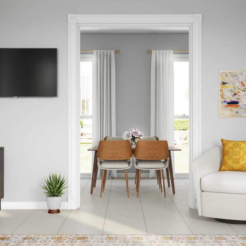Midcentury Modern, Scandinavian Living Room Design by Havenly Interior Designer Ariadna