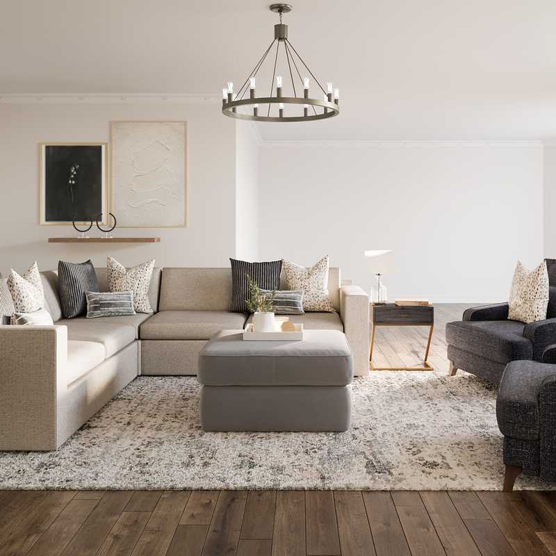 Eclectic, Transitional Living Room Design by Havenly Interior Designer Brea