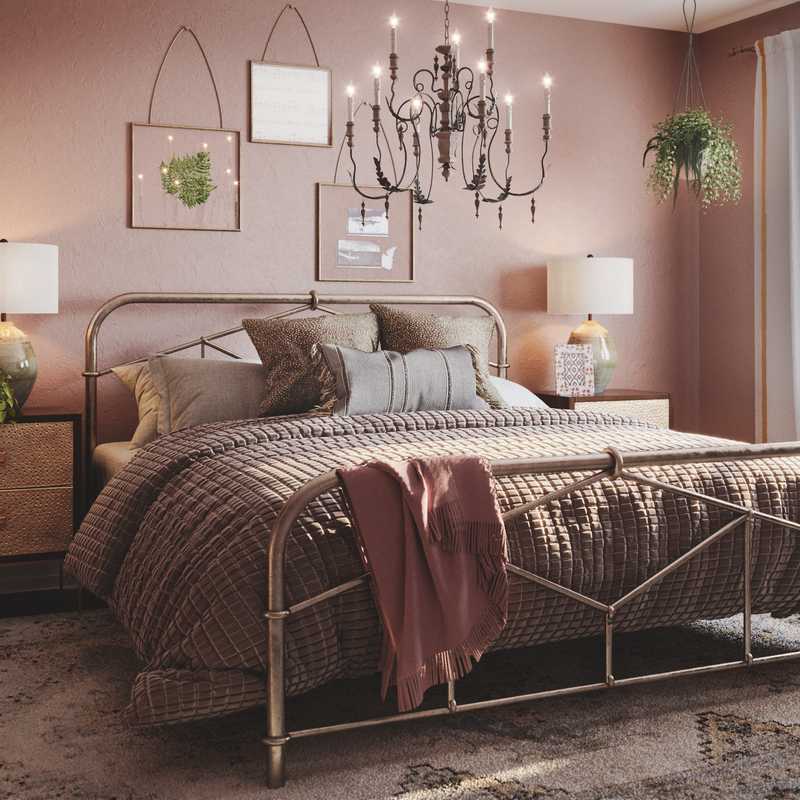 Eclectic, Bohemian Bedroom Design by Havenly Interior Designer Jennifer